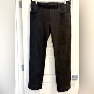 Betabrand Straight Leg 4 Pocket Yoga Denim Pull On Pants Womens XL Slim Jeans